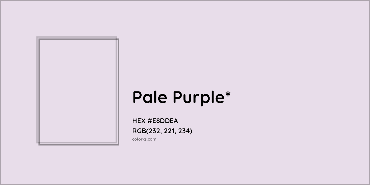 HEX #E8DDEA Color Name, Color Code, Palettes, Similar Paints, Images