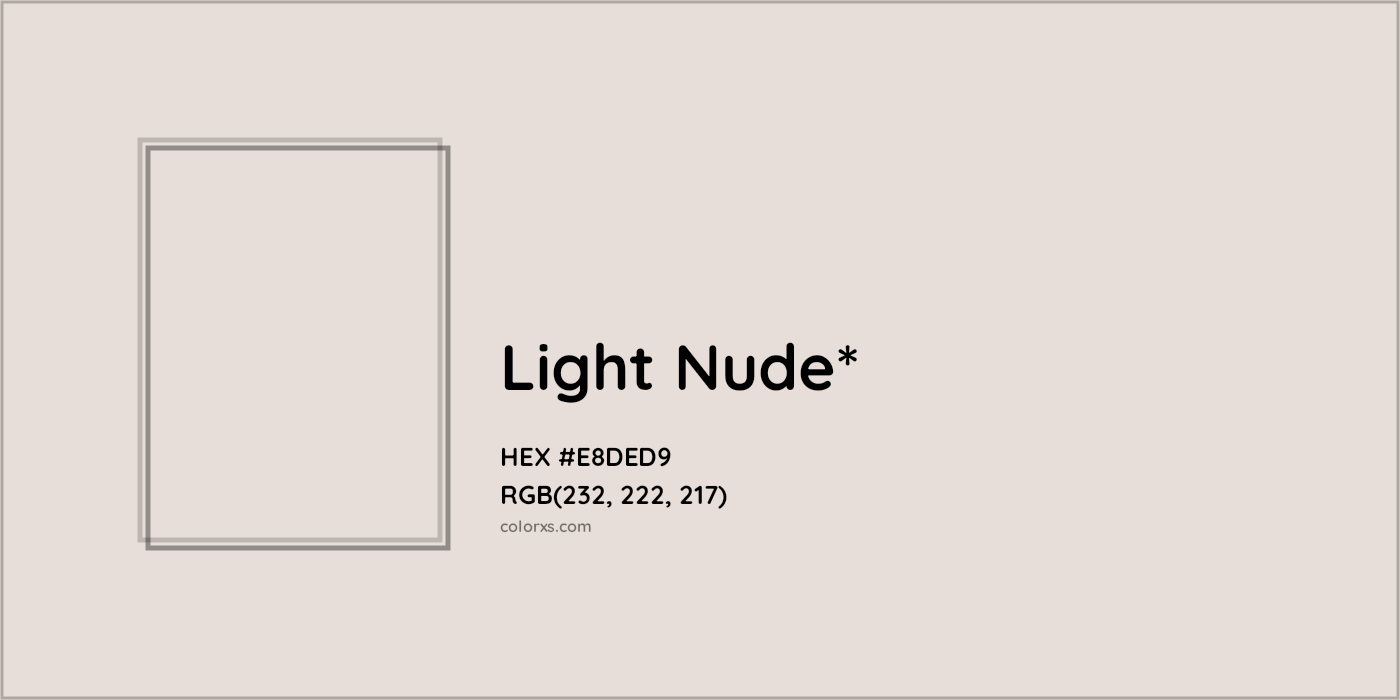 HEX #E8DED9 Color Name, Color Code, Palettes, Similar Paints, Images