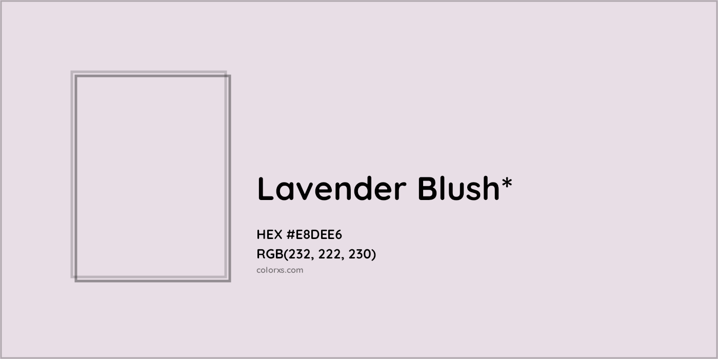 HEX #E8DEE6 Color Name, Color Code, Palettes, Similar Paints, Images