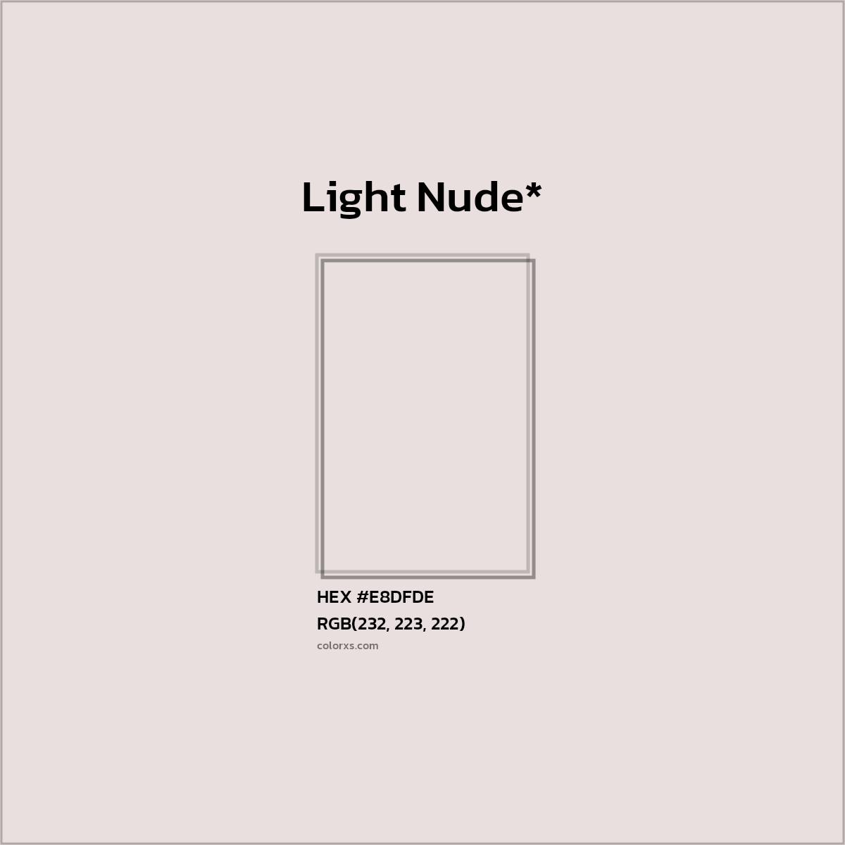 HEX #E8DFDE Color Name, Color Code, Palettes, Similar Paints, Images