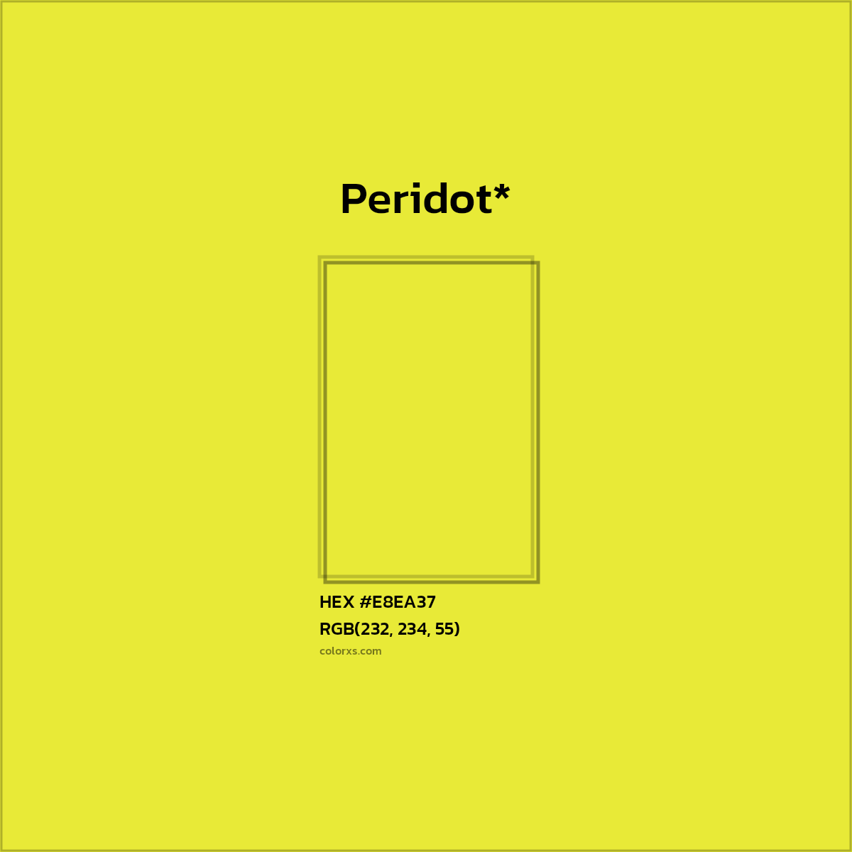 HEX #E8EA37 Color Name, Color Code, Palettes, Similar Paints, Images