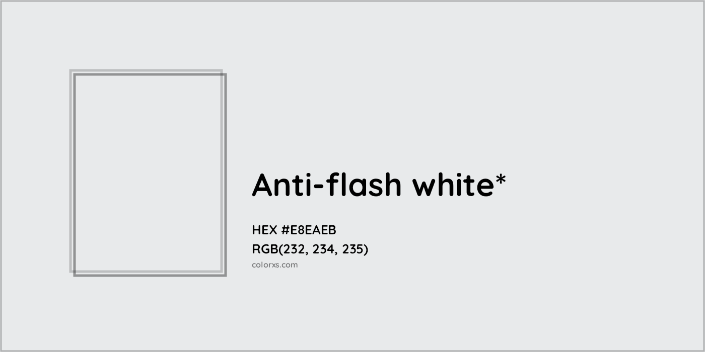 HEX #E8EAEB Color Name, Color Code, Palettes, Similar Paints, Images