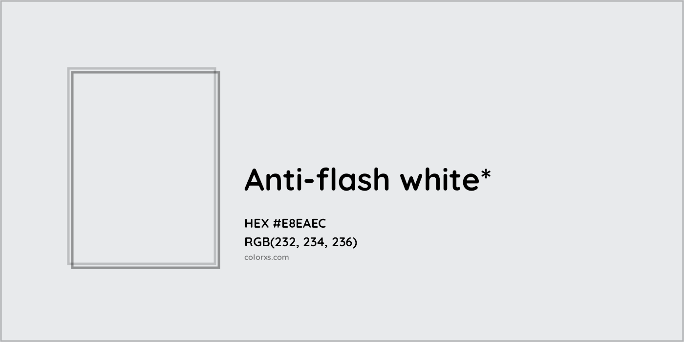 HEX #E8EAEC Color Name, Color Code, Palettes, Similar Paints, Images