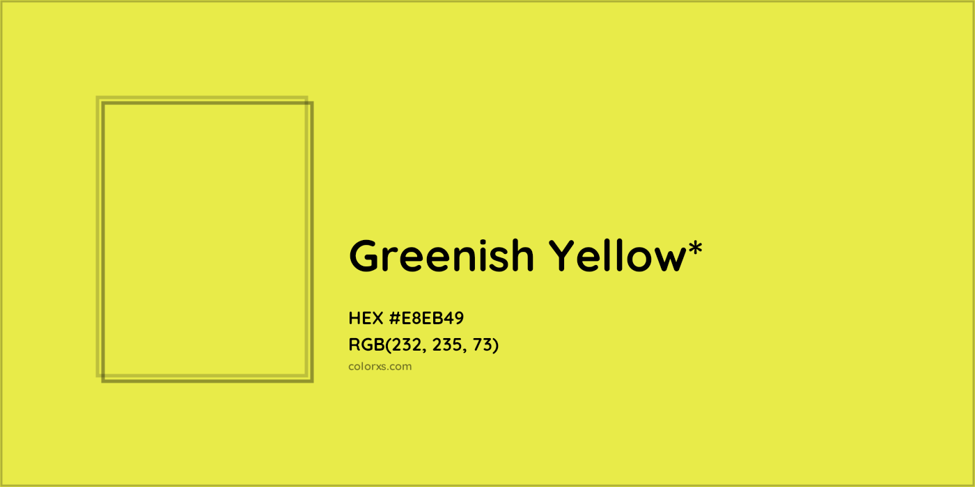 HEX #E8EB49 Color Name, Color Code, Palettes, Similar Paints, Images
