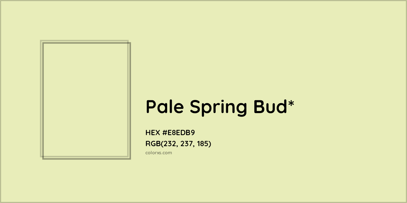HEX #E8EDB9 Color Name, Color Code, Palettes, Similar Paints, Images