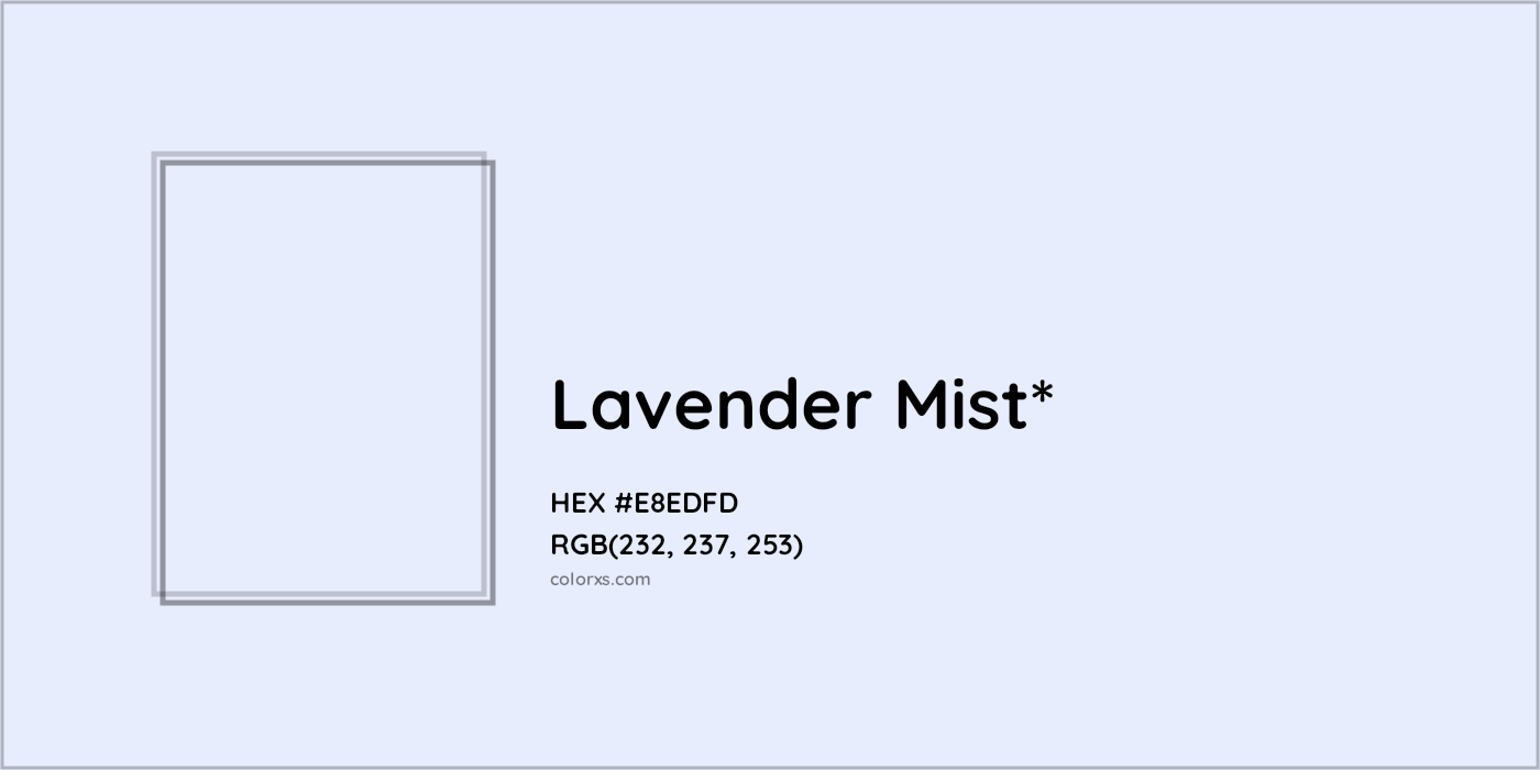 HEX #E8EDFD Color Name, Color Code, Palettes, Similar Paints, Images