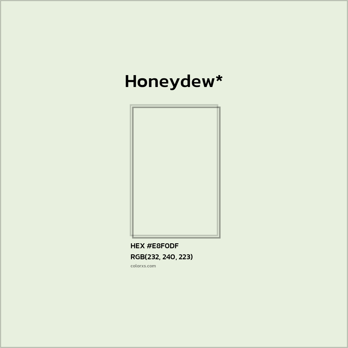 HEX #E8F0DF Color Name, Color Code, Palettes, Similar Paints, Images