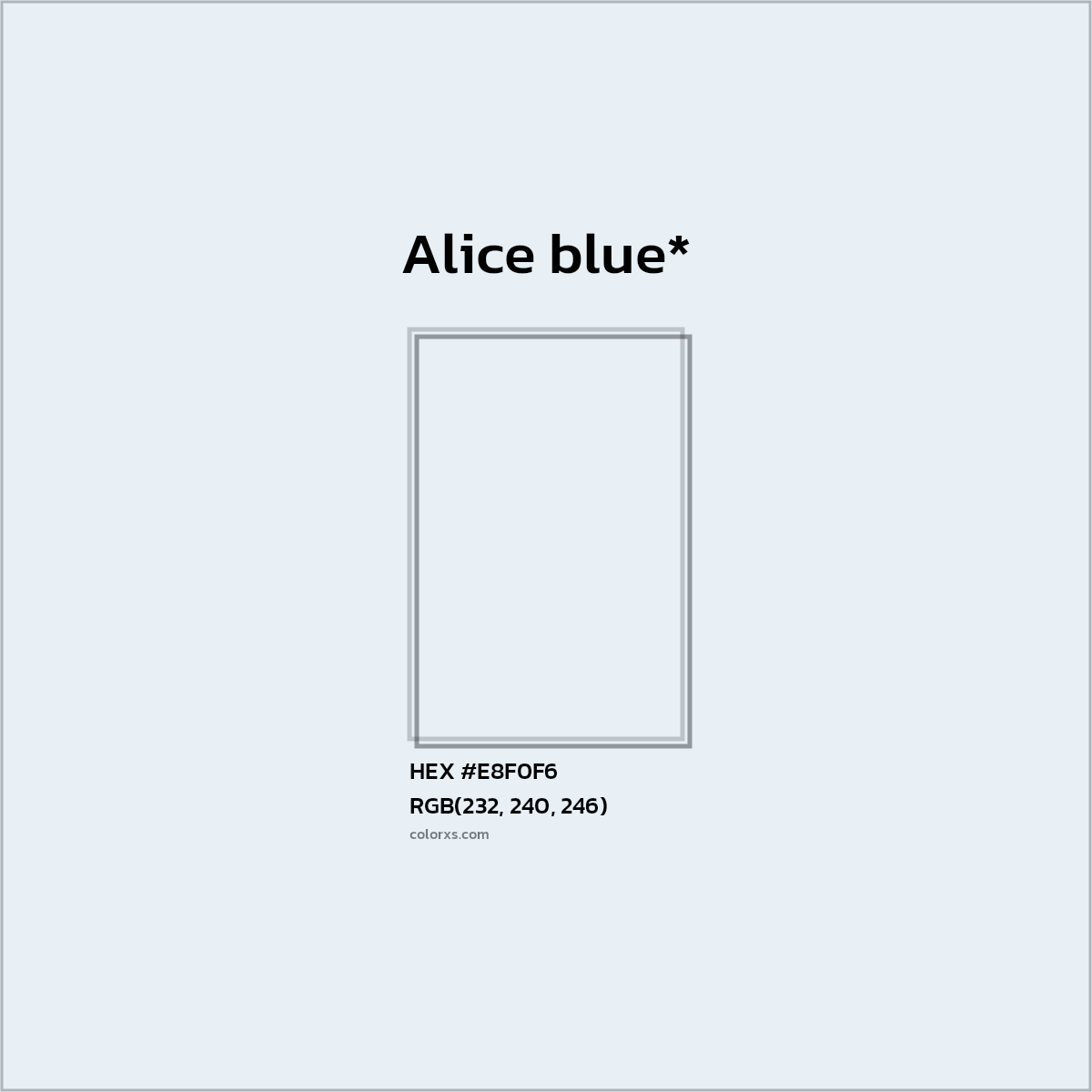 HEX #E8F0F6 Color Name, Color Code, Palettes, Similar Paints, Images