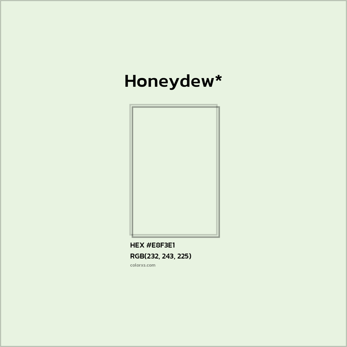 HEX #E8F3E1 Color Name, Color Code, Palettes, Similar Paints, Images