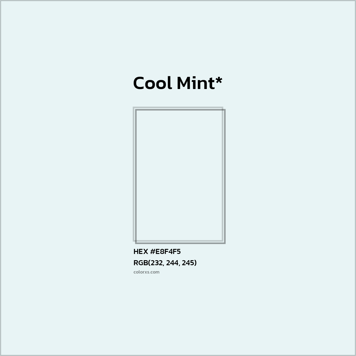 HEX #E8F4F5 Color Name, Color Code, Palettes, Similar Paints, Images