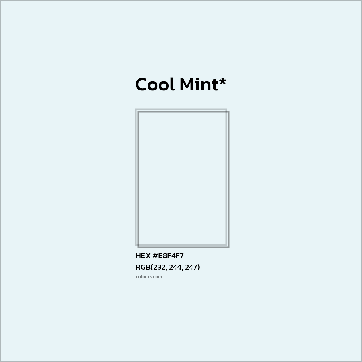 HEX #E8F4F7 Color Name, Color Code, Palettes, Similar Paints, Images