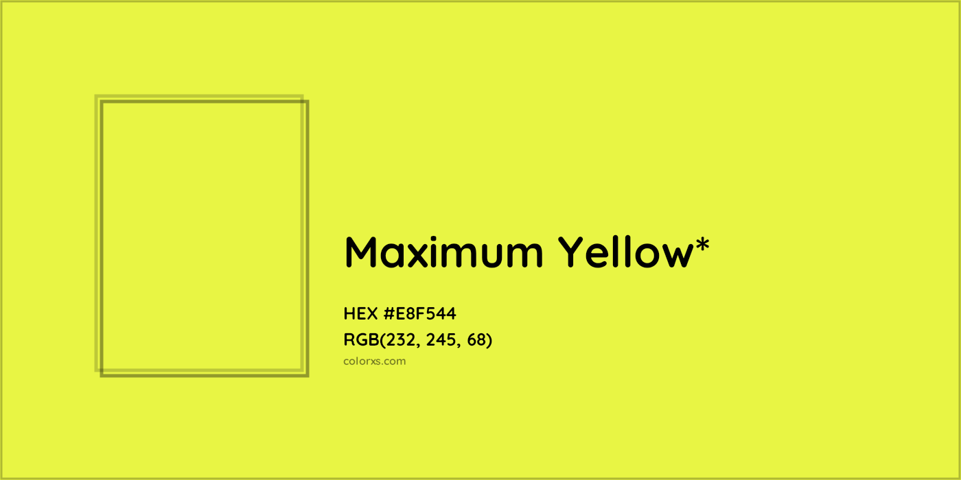 HEX #E8F544 Color Name, Color Code, Palettes, Similar Paints, Images