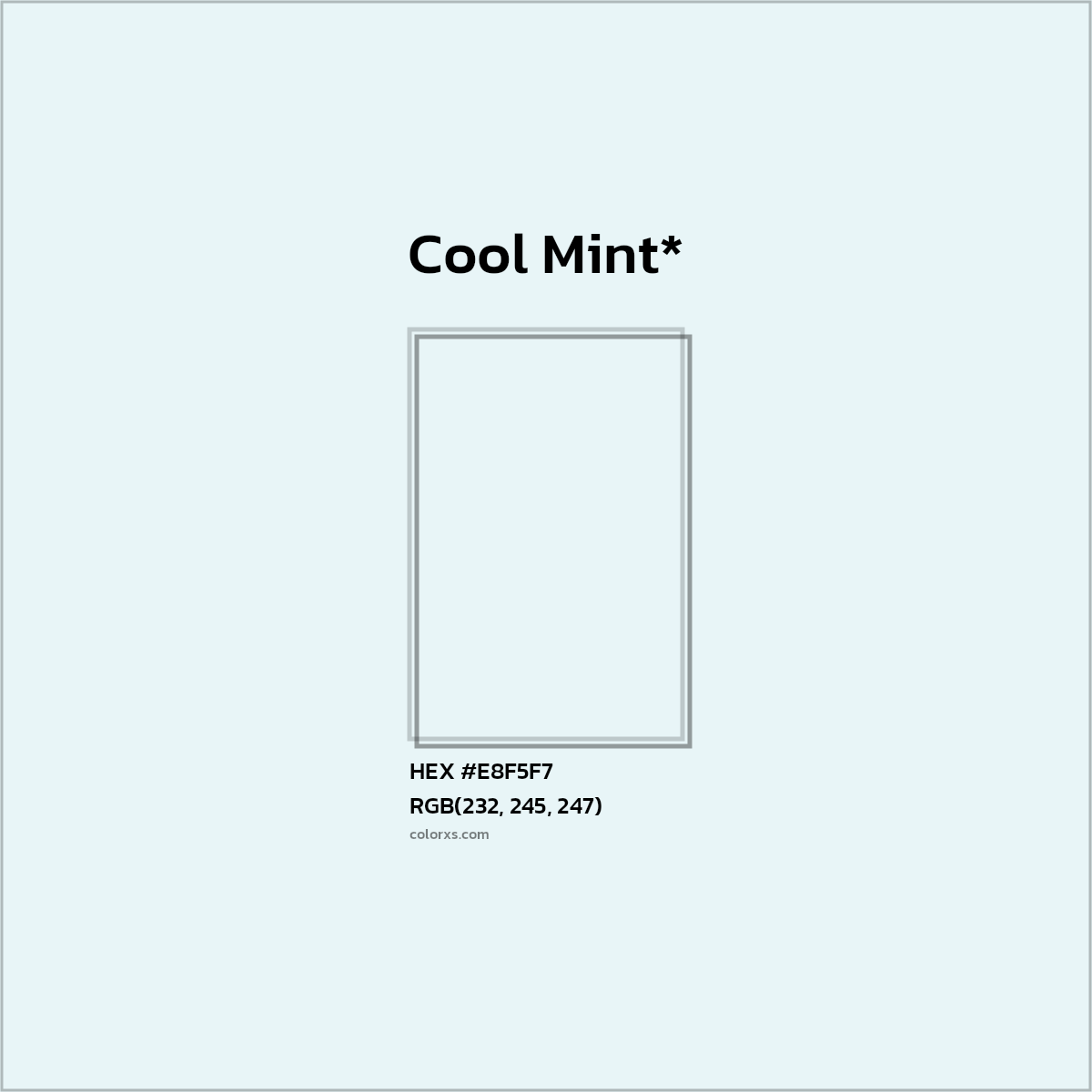 HEX #E8F5F7 Color Name, Color Code, Palettes, Similar Paints, Images