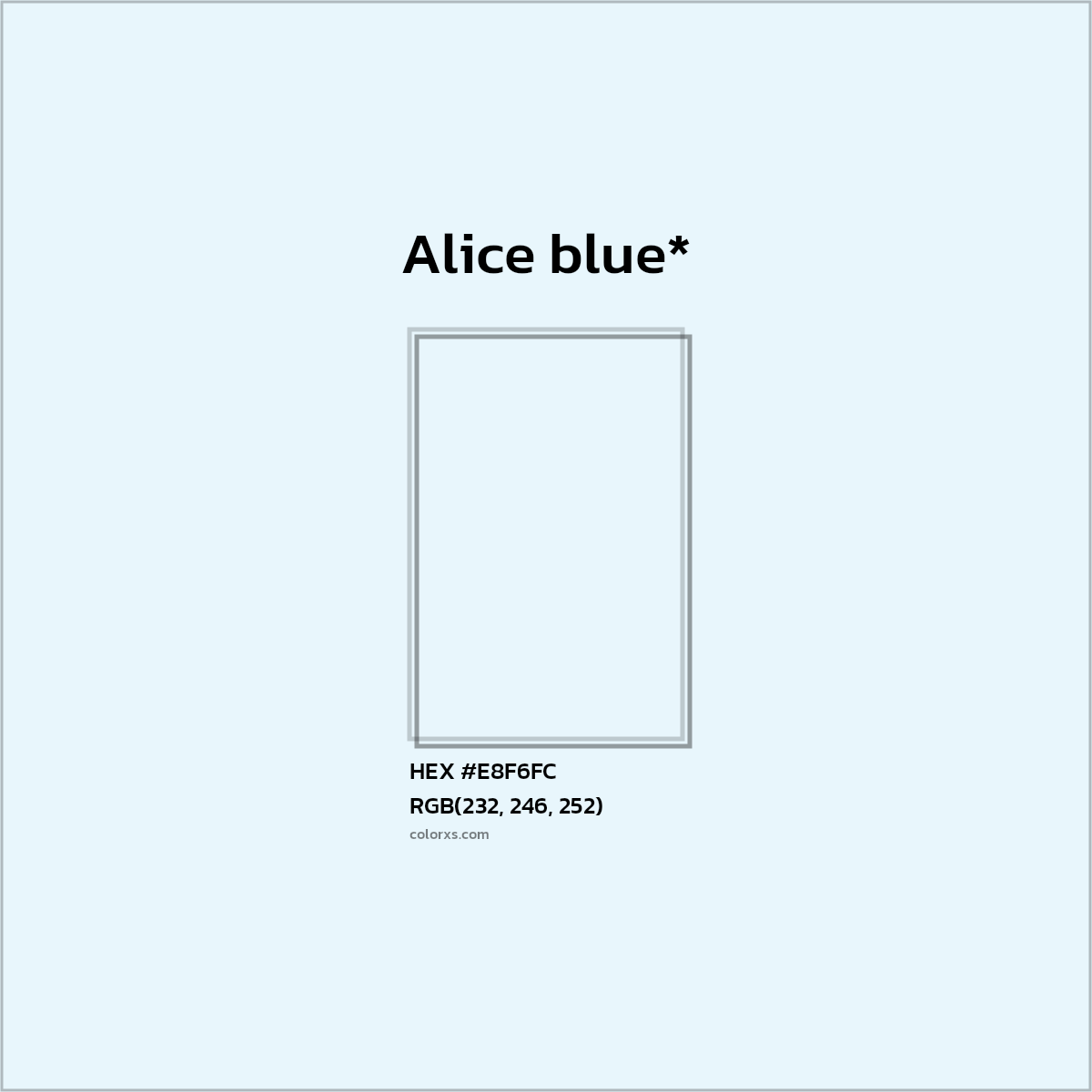 HEX #E8F6FC Color Name, Color Code, Palettes, Similar Paints, Images