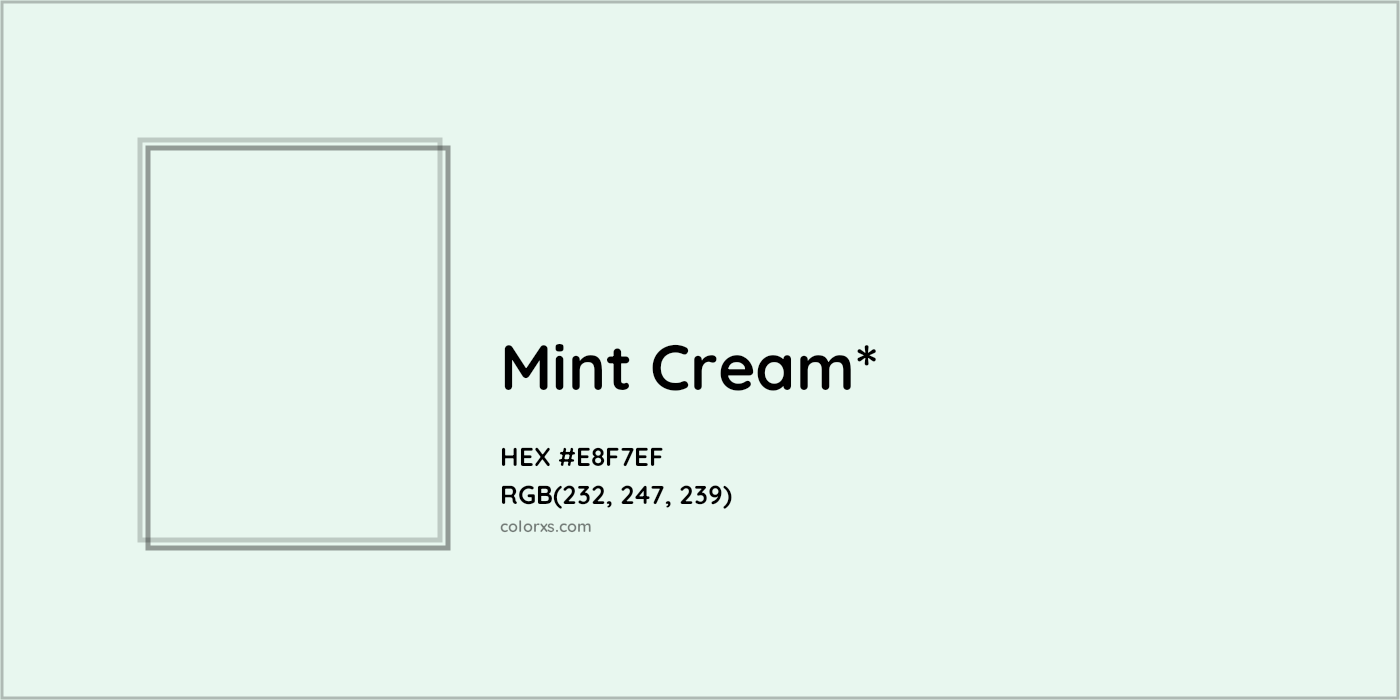HEX #E8F7EF Color Name, Color Code, Palettes, Similar Paints, Images