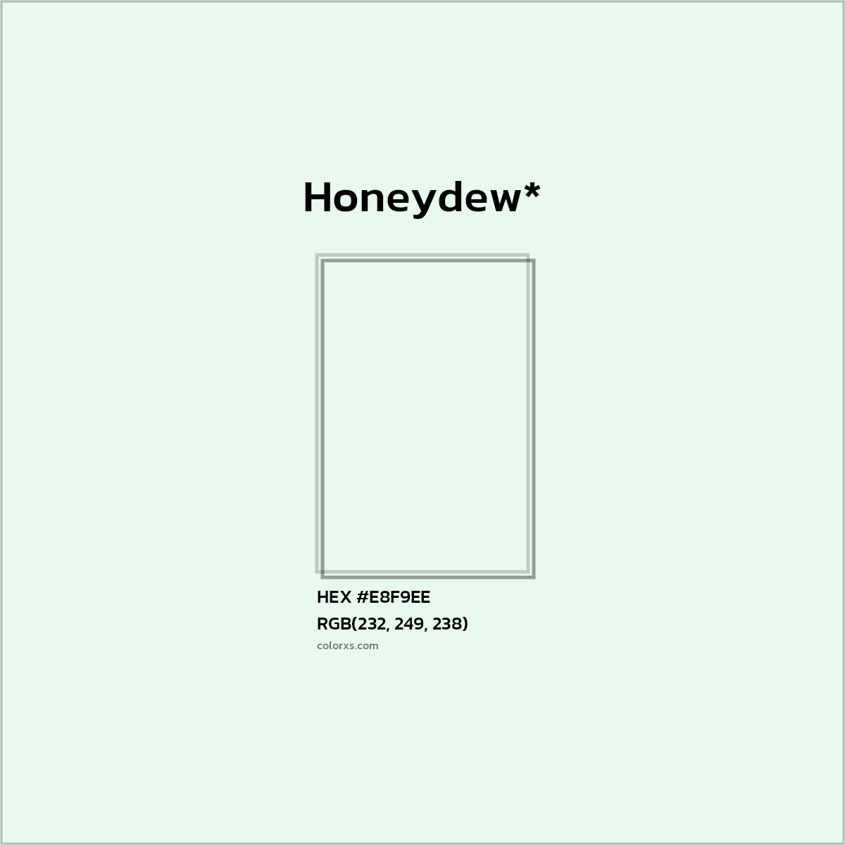 HEX #E8F9EE Color Name, Color Code, Palettes, Similar Paints, Images
