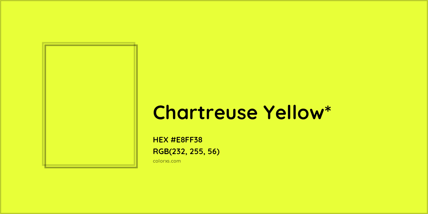 HEX #E8FF38 Color Name, Color Code, Palettes, Similar Paints, Images