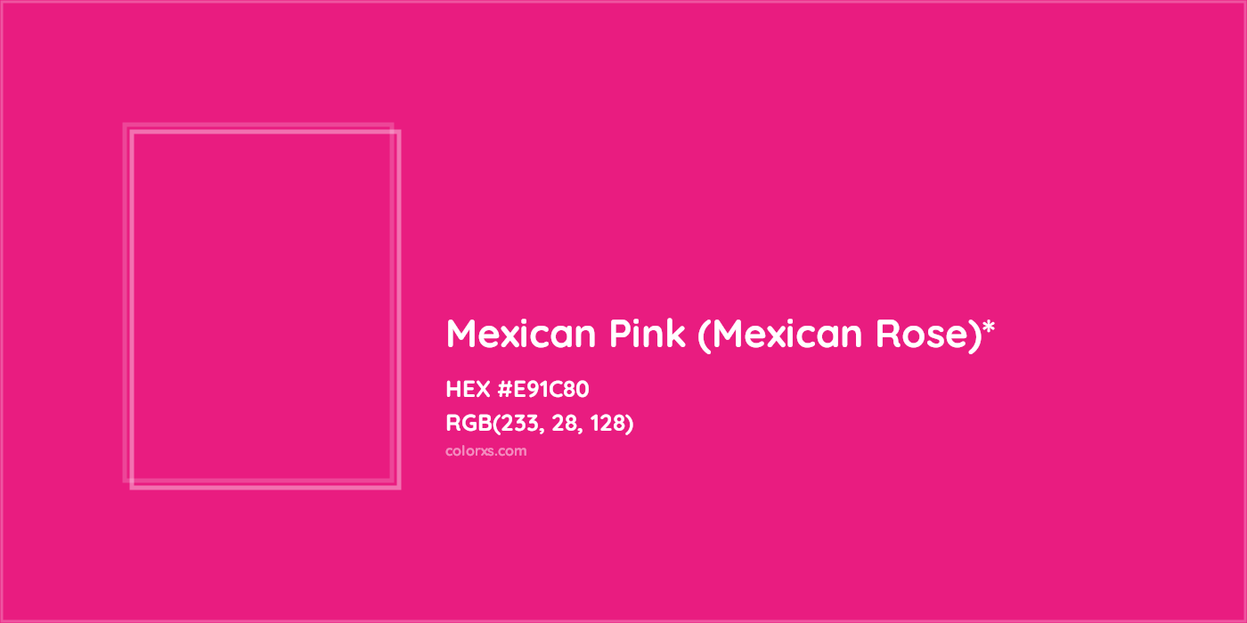 HEX #E91C80 Color Name, Color Code, Palettes, Similar Paints, Images