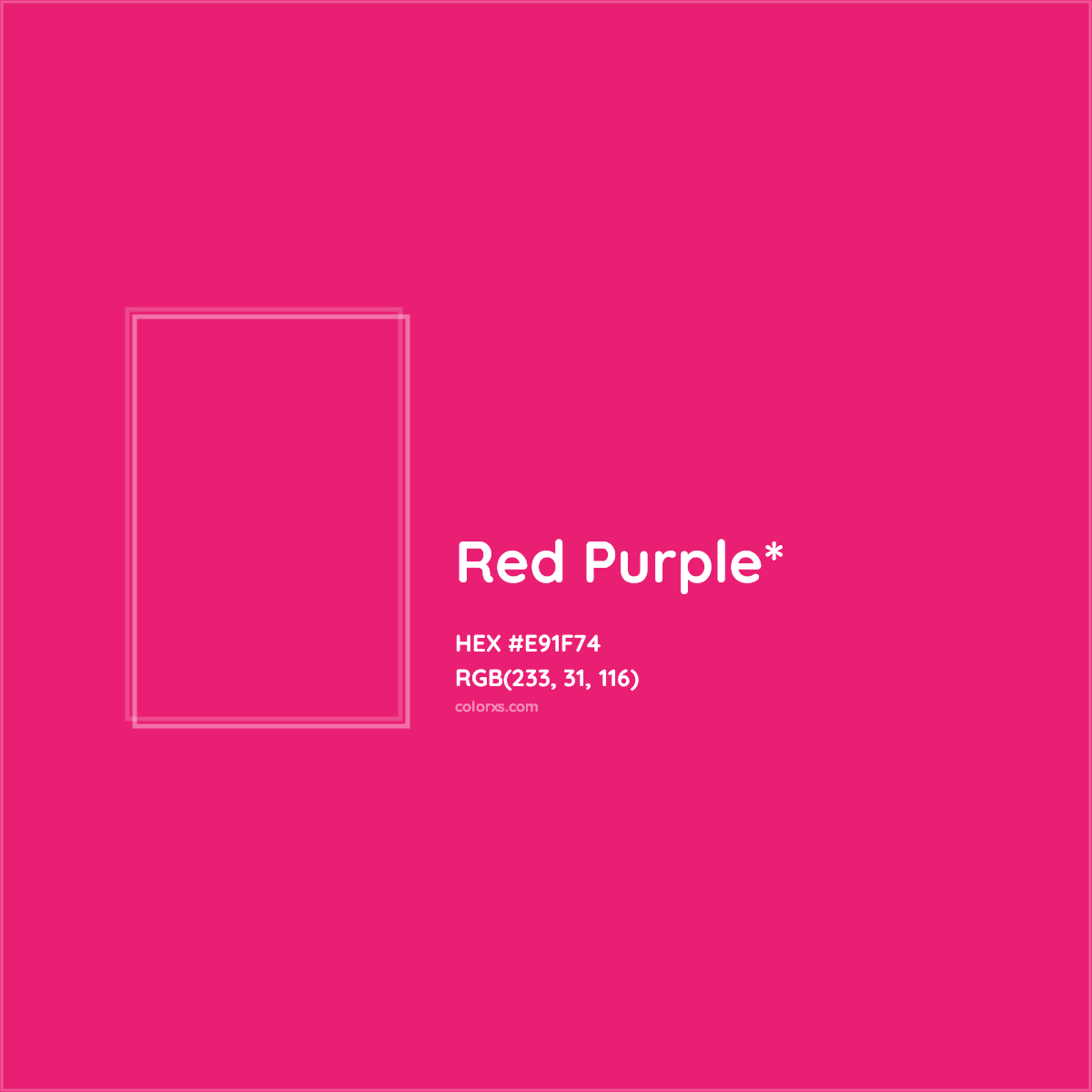 HEX #E91F74 color name, color code and palettes - colorxs.com