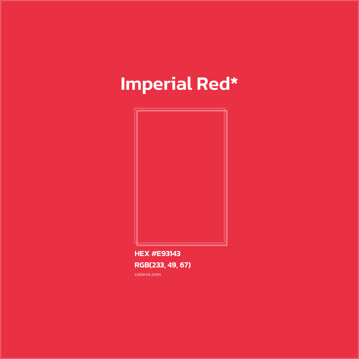 HEX #E93143 Color Name, Color Code, Palettes, Similar Paints, Images