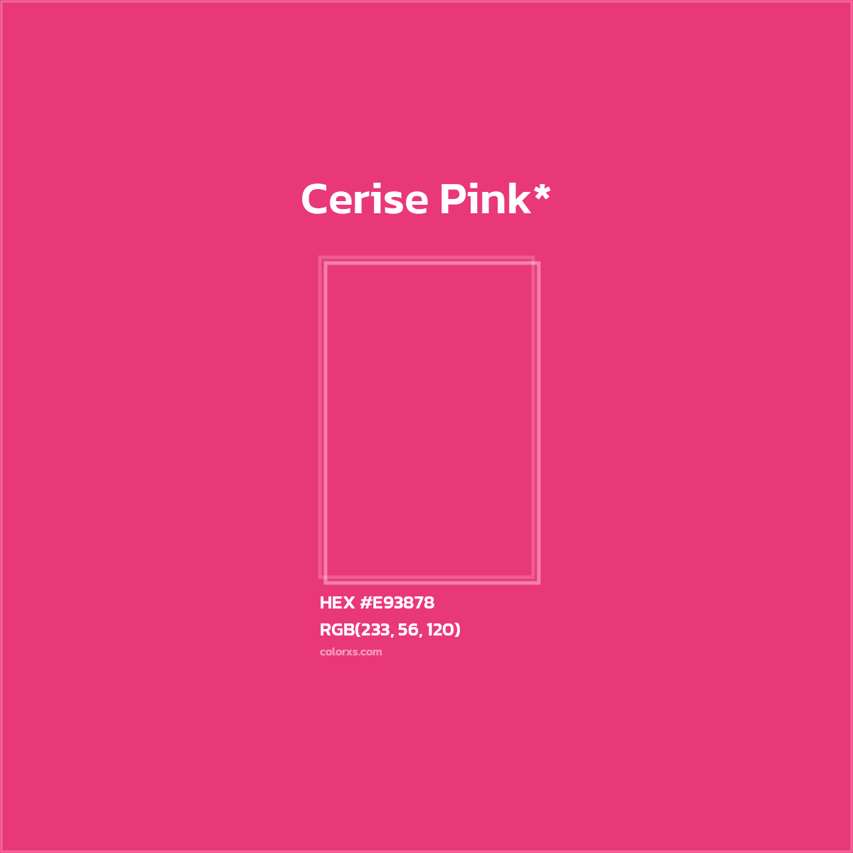 HEX #E93878 Color Name, Color Code, Palettes, Similar Paints, Images