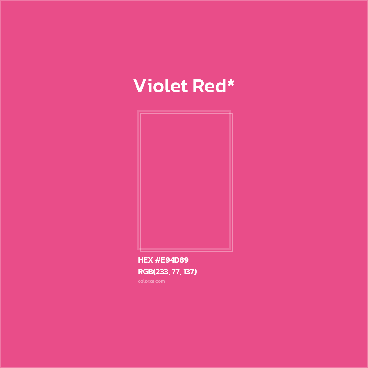 HEX #E94D89 Color Name, Color Code, Palettes, Similar Paints, Images