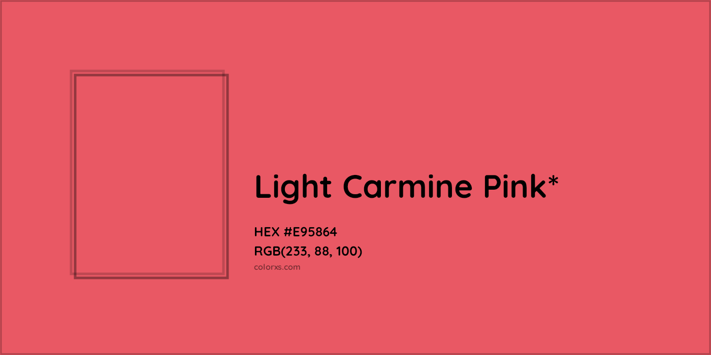 HEX #E95864 Color Name, Color Code, Palettes, Similar Paints, Images