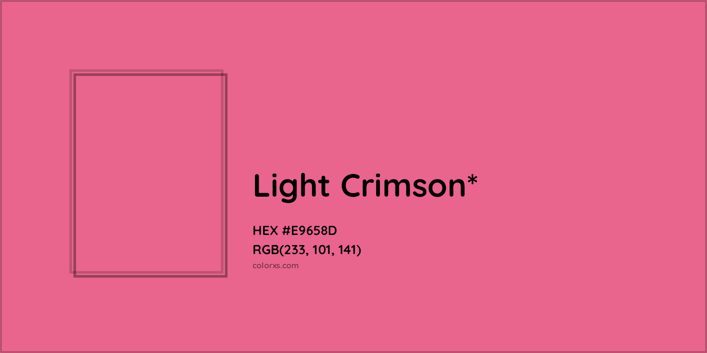 HEX #E9658D Color Name, Color Code, Palettes, Similar Paints, Images
