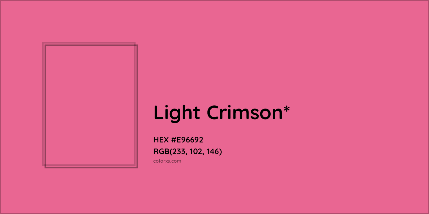 HEX #E96692 Color Name, Color Code, Palettes, Similar Paints, Images