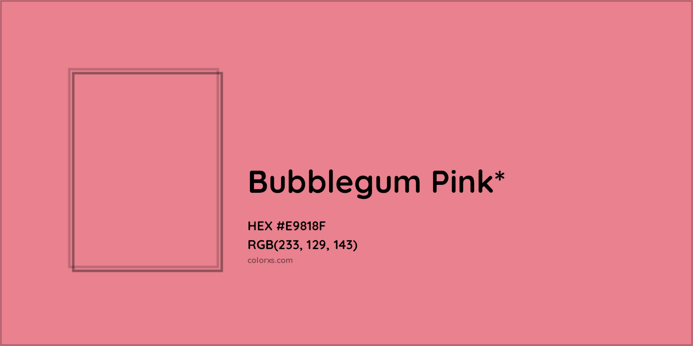 HEX #E9818F Color Name, Color Code, Palettes, Similar Paints, Images