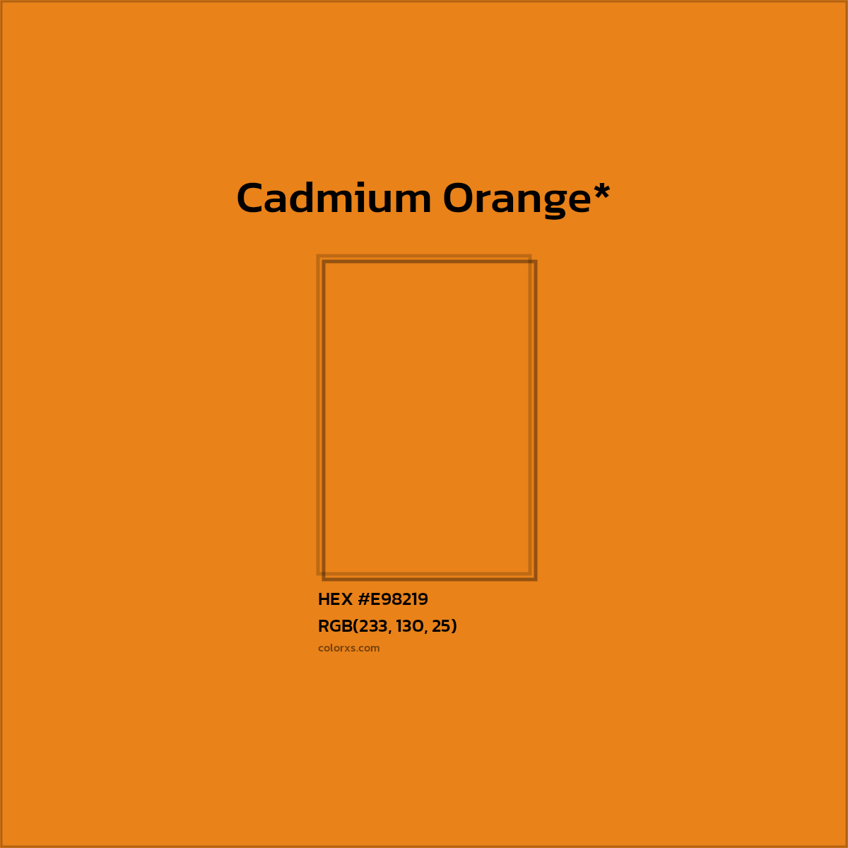 HEX #E98219 Color Name, Color Code, Palettes, Similar Paints, Images