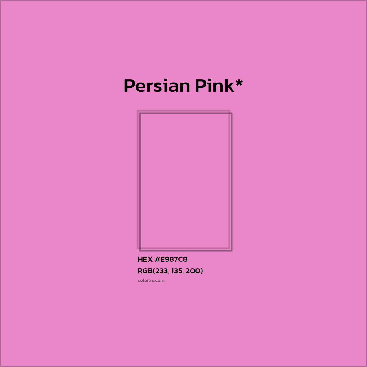 HEX #E987C8 Color Name, Color Code, Palettes, Similar Paints, Images
