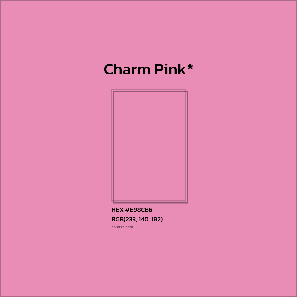 HEX #E98CB6 Color Name, Color Code, Palettes, Similar Paints, Images