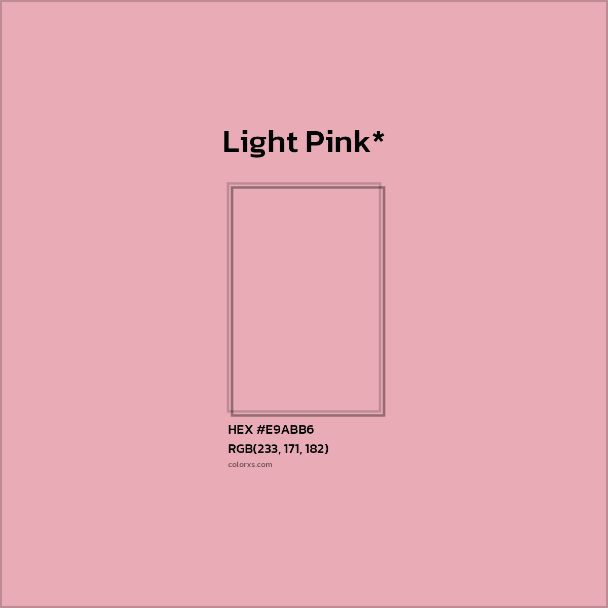 HEX #E9ABB6 Color Name, Color Code, Palettes, Similar Paints, Images