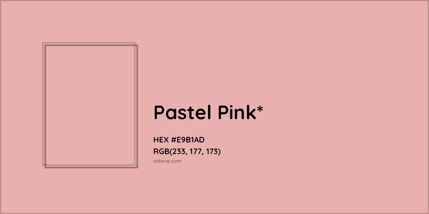 HEX #E9B1AD Color Name, Color Code, Palettes, Similar Paints, Images