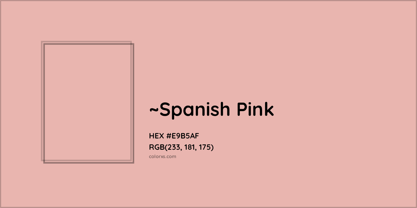 HEX #E9B5AF Color Name, Color Code, Palettes, Similar Paints, Images