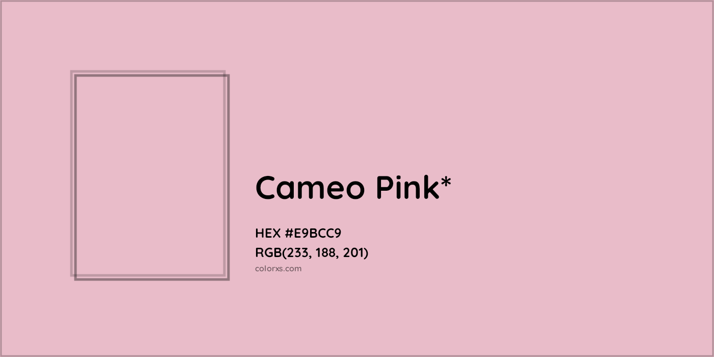 HEX #E9BCC9 Color Name, Color Code, Palettes, Similar Paints, Images