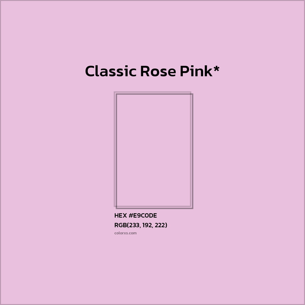 HEX #E9C0DE Color Name, Color Code, Palettes, Similar Paints, Images