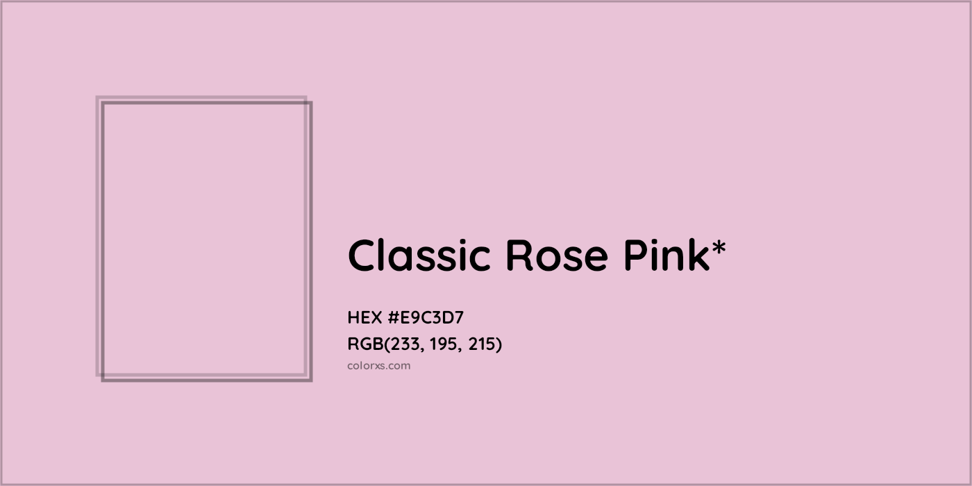 HEX #E9C3D7 Color Name, Color Code, Palettes, Similar Paints, Images