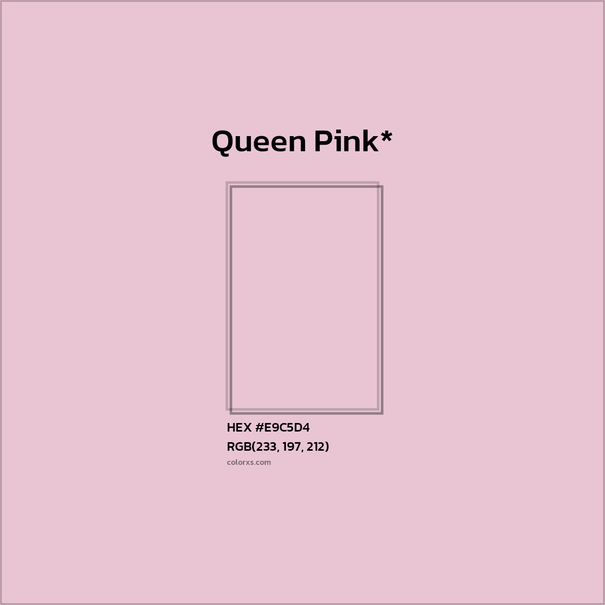HEX #E9C5D4 Color Name, Color Code, Palettes, Similar Paints, Images