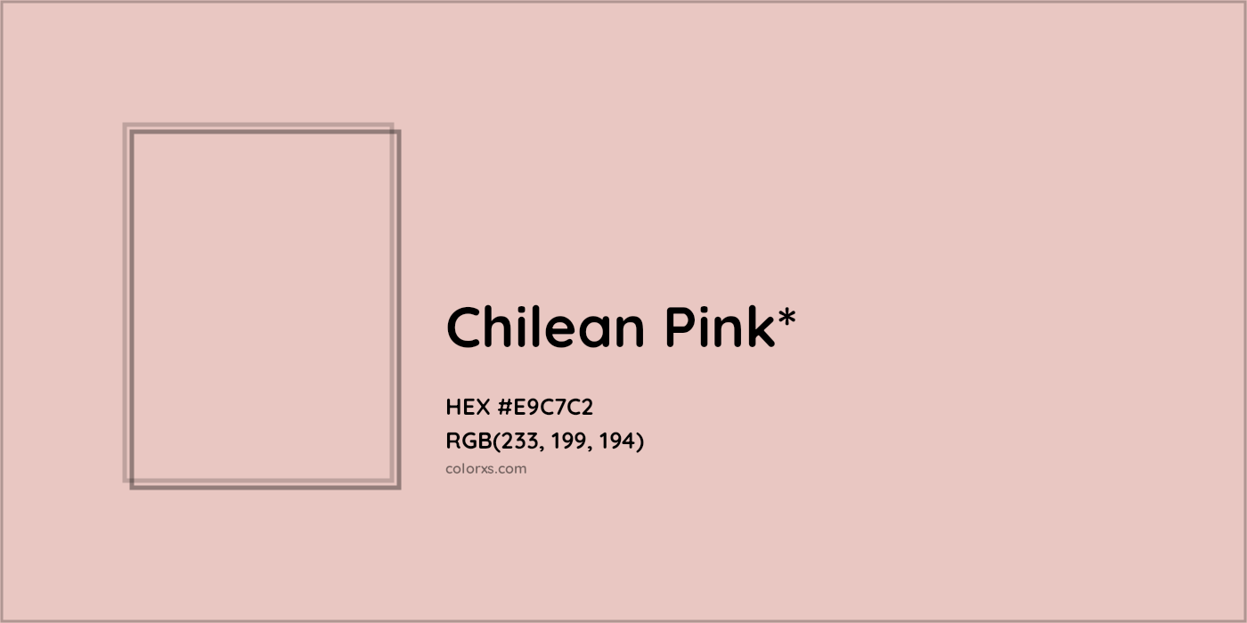 HEX #E9C7C2 Color Name, Color Code, Palettes, Similar Paints, Images