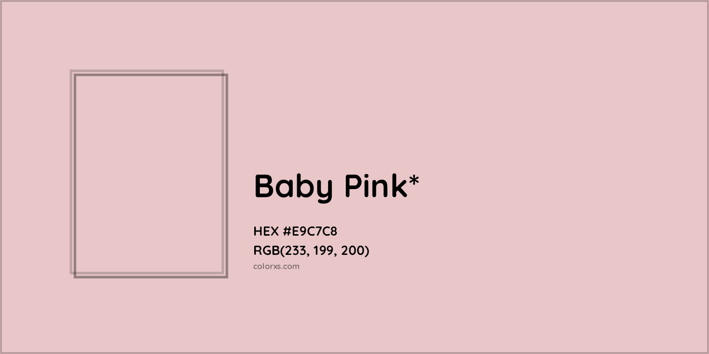 HEX #E9C7C8 Color Name, Color Code, Palettes, Similar Paints, Images