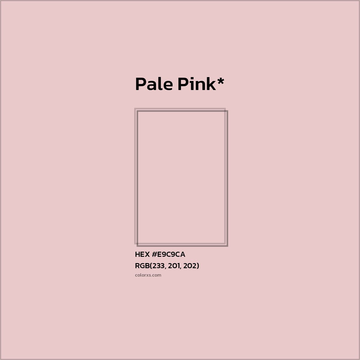 HEX #E9C9CA Color Name, Color Code, Palettes, Similar Paints, Images