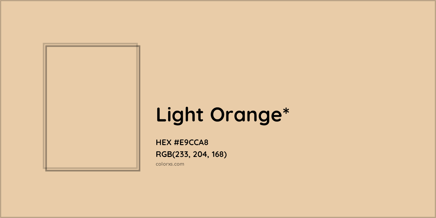 HEX #E9CCA8 Color Name, Color Code, Palettes, Similar Paints, Images
