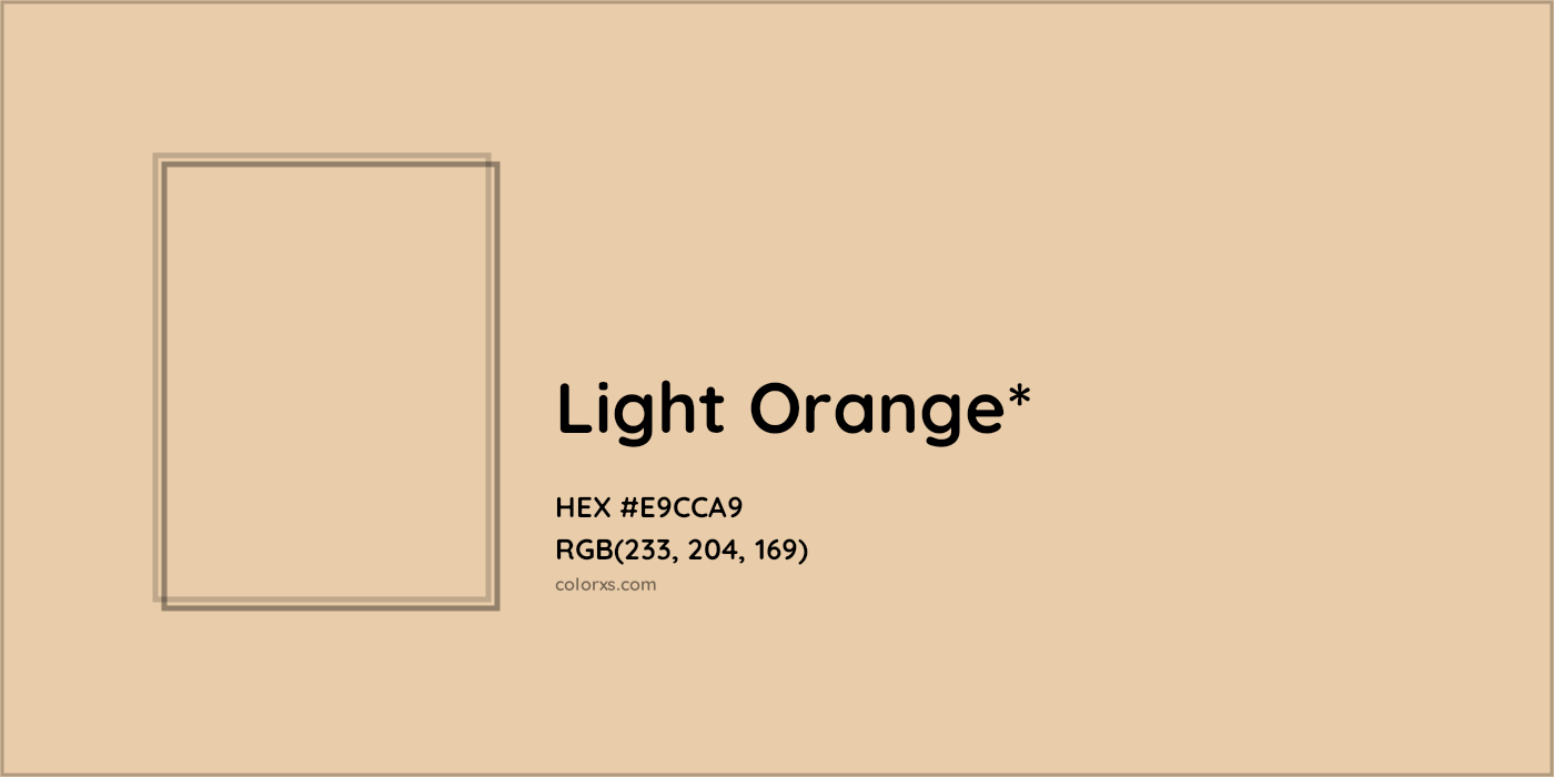 HEX #E9CCA9 Color Name, Color Code, Palettes, Similar Paints, Images