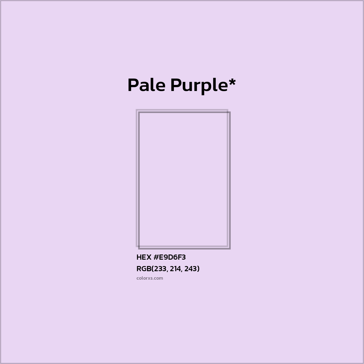 HEX #E9D6F3 Color Name, Color Code, Palettes, Similar Paints, Images