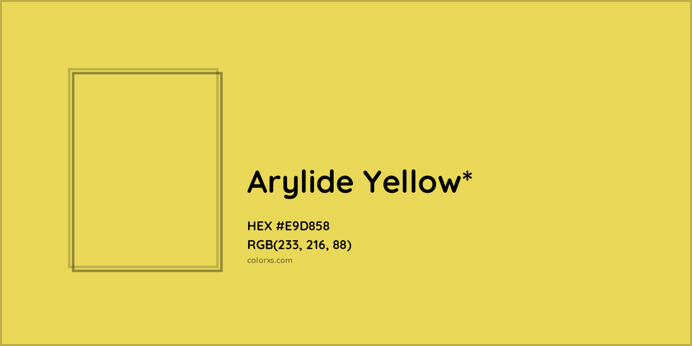 HEX #E9D858 Color Name, Color Code, Palettes, Similar Paints, Images