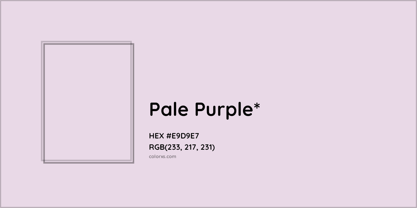 HEX #E9D9E7 Color Name, Color Code, Palettes, Similar Paints, Images