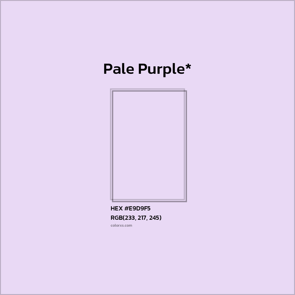 HEX #E9D9F5 Color Name, Color Code, Palettes, Similar Paints, Images