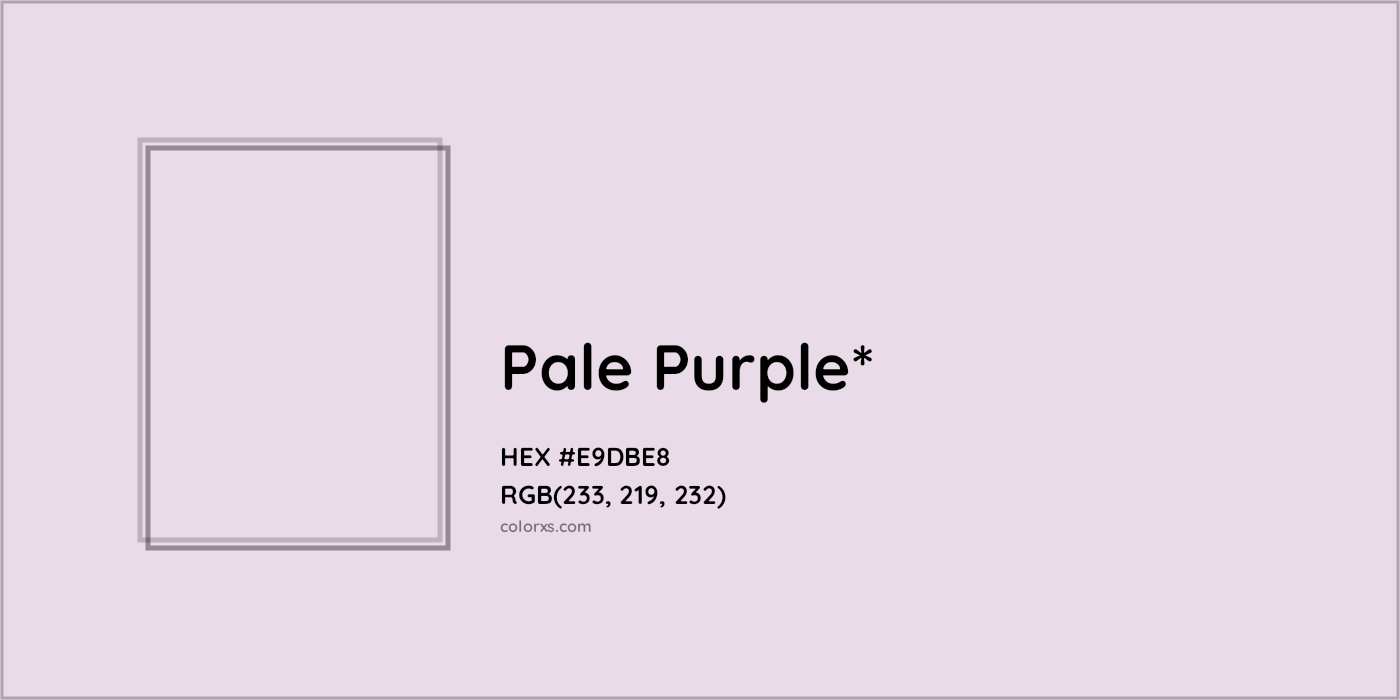 HEX #E9DBE8 Color Name, Color Code, Palettes, Similar Paints, Images